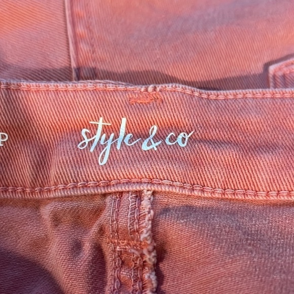 STYLE & CO. Straight Crop pants raw edge bottom 5 pocket style size 16 - Picture 10 of 13